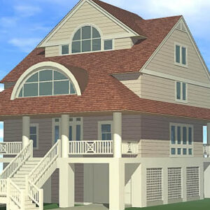 Winds Cottage - Piling Foundation, Gable Roof, Elevator